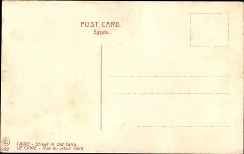 Ak Cairo Kairo Ägypten, Rue au vieux Caire