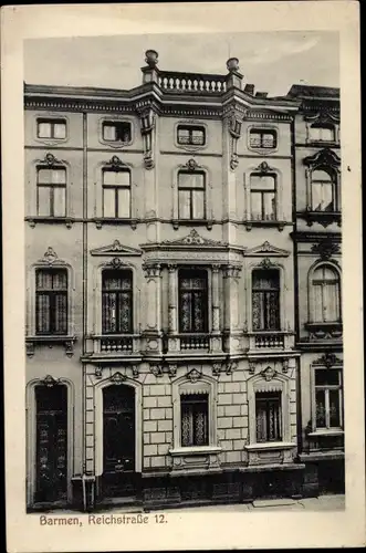 Ak Barmen Wuppertal, Wohnhaus, Reichstraße 12