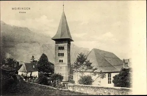 Ak Meiringen Kanton Bern Schweiz, Kirche