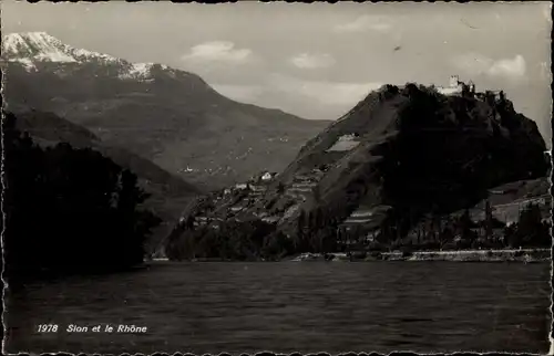 Ak Sion Sitten Kanton Wallis, Le Rhone
