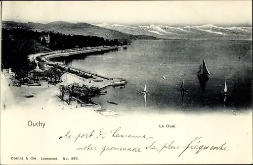 Ak Ouchy Lausanne Kanton Waadt, Le Quai
