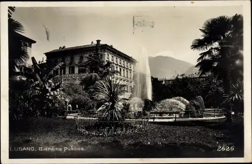 Ak Lugano Kanton Tessin Schweiz, Giardino Publico