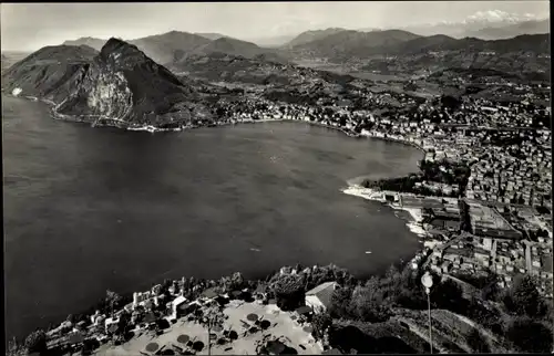 Ak Lugano Kanton Tessin Schweiz, Vista dal Monte Bre