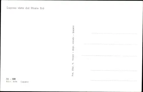 Ak Lugano Kanton Tessin Schweiz, Vista dal Monte Bre