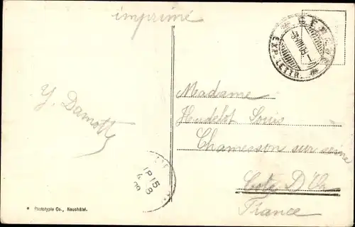 Ak Genève Genf Schweiz, Rue du Mont Blanc, Tram