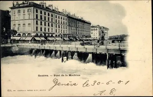 Ak Genève Genf Schweiz, Pont de la Machine