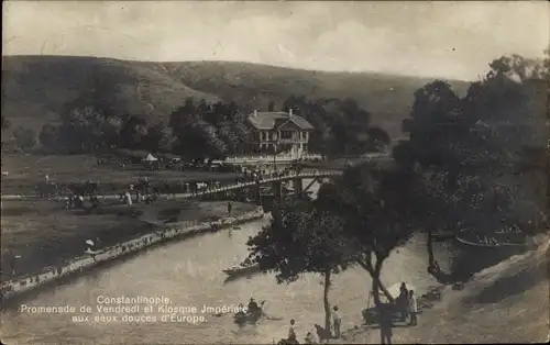 Ak Konstantinopel Istanbul Türkei, Promenade de Vendredi et Kiosque Imperiale