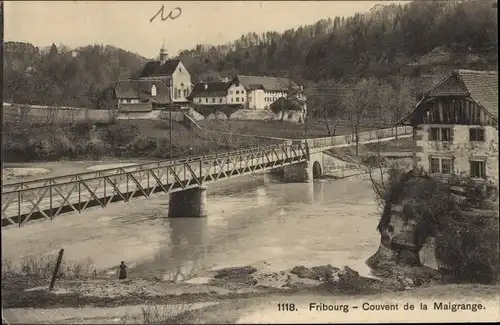Ak Fribourg Freiburg Stadt Schweiz, Couvent de la Maigrange