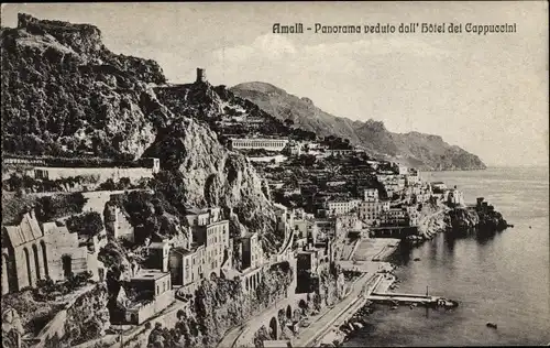 Ak Amalfi Campania, Panorama veduto dall'Hôtel del Cappuccini