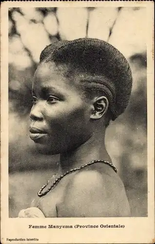 Ak Province Orientale, Femme Manyema, Portrait einer Frau