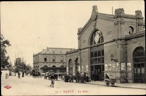 Ak Nancy Meurthe et Moselle, La Gare