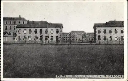 Ak Reims Marne, Casernes des 16e et 22e Dragons