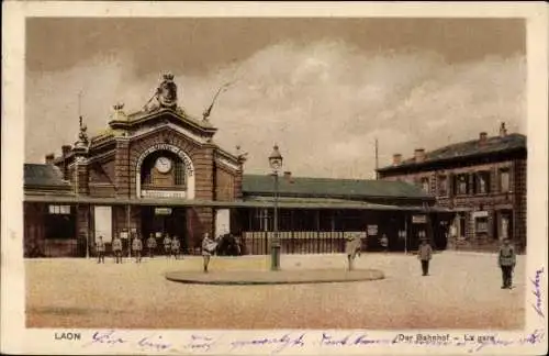 Ak Laon Aisne, La Gare