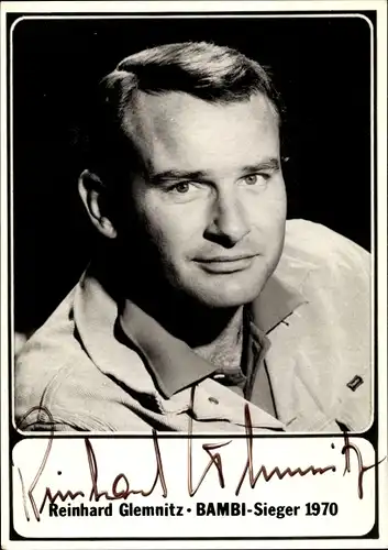 Ak Schauspieler Reinhard Glemnitz, Bambi Sieger 1970, Portrait, Autogramm