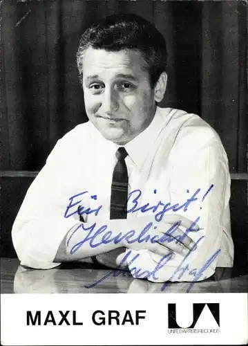 Ak Sänger Maxl Graf, Portrait, Autogramm