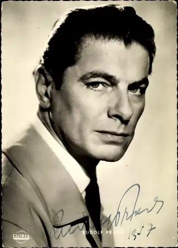 Ak Schauspieler Rudolf Prack, Portrait, Gloria Film, Autogramm