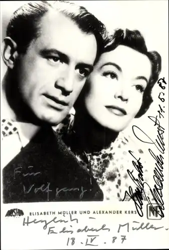 Ak Schauspieler Alexander Kerst und Elisabeth Müller, Portrait, Autogramm