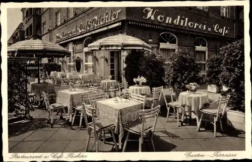 Ak Berlin Treptow Baumschulenweg, Restaurant, Cafe Richter, Kiefholzstr. 190-191