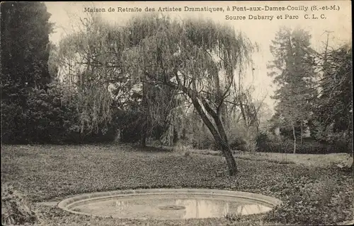 Ak Pont aux Dames Couilly Seine-et-Marne, Maison de Retraite des Artistes Dramatiques, Source