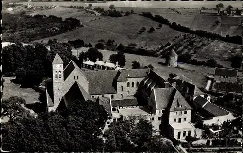 Ak Saint Méry Seine et Marne, Le Limon, L´Abbaye Saint Louis du Temple et la Tour, Vue Aérienne