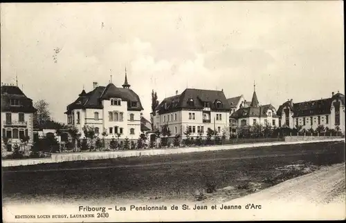 Ak Fribourg Freiburg Stadt Schweiz, Les Pensionnats de St. Jean et Jeanne d'Arc