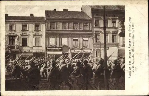 Ak Tschernjachowsk Insterburg Ostpreußen, Rückzug der letzten Russen, 11. September 1914