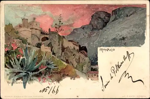 Künstler Litho Wielandt, Manuel, Monaco, Vue générale