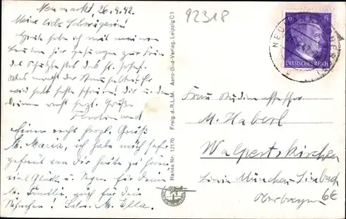 Ak Neumarkt in der Oberpfalz, Kloster St. Josef, Fliegeraufnahme