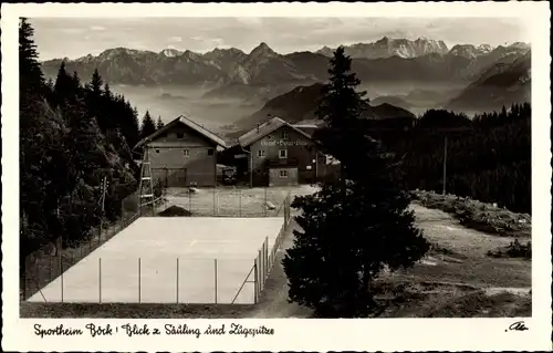 Ak Nesselwang im Allgäu, Sportheim Böck auf dem Edelsberg