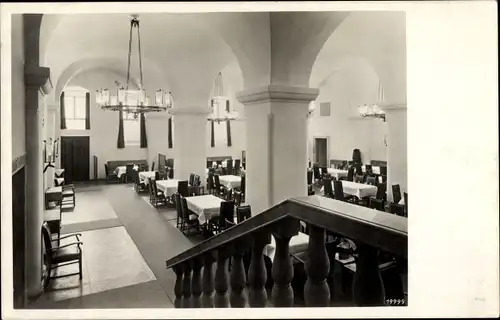 Ak Augsburg in Schwaben, Weinrestaurant, Ratskeller, Innenansicht