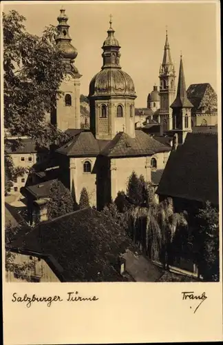 Foto Ak Salzburg in Österreich, Salzburger Türme, Stadtansicht