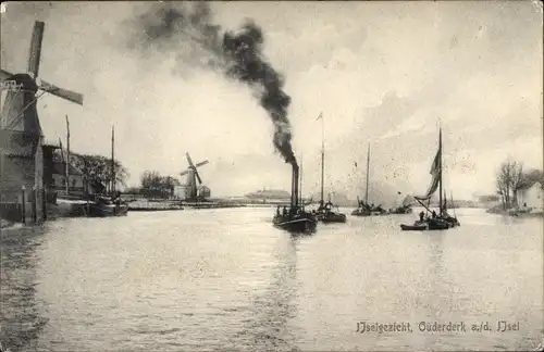 Ak Ouderkerk aan den IJssel Südholland Niederlande, IJselgezicht