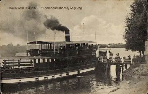 Ak Ouderkerk aan den IJssel Südholland Niederlande, Stoombootenhoofs, Lageweg