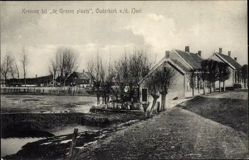 Ak Ouderkerk aan den IJssel Südholland, Kromme bij de Groene plaats