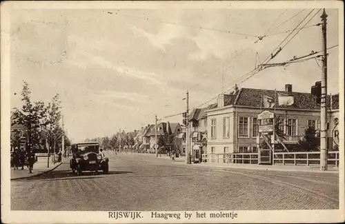 Ak Rijswijk Südholland Niederlande, Haagweg by het molentje