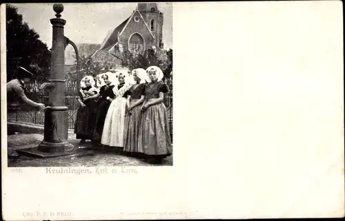Ak Kruiningen Zeeland, Kerk en Toren