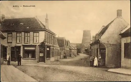 Ak Axel Zeeland Niederlande, Molenstraat