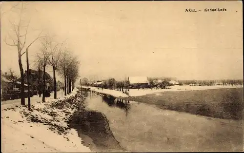 Ak Axel Zeeland Niederlande, Kanaalkade