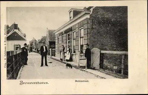 Ak Brouwershaven Zeeland, Molenstraat