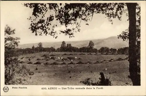 Ak Azrou Marokko, Une Tribu dans la Foret, Zelte, Berg, Lager, Platz