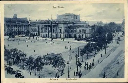 Ak Leipzig in Sachsen, Neues Theater, Augustusplatz