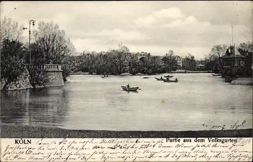 Ak Köln am Rhein, Partie aus dem Volksgarten