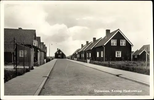 Ak Stavenisse Zeeland Niederlande, Koning Haakonstraat