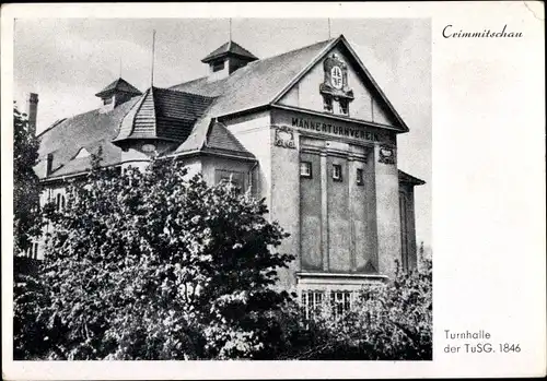 Ak Crimmitschau in Sachsen, Turnhalle der TuSG. 1846