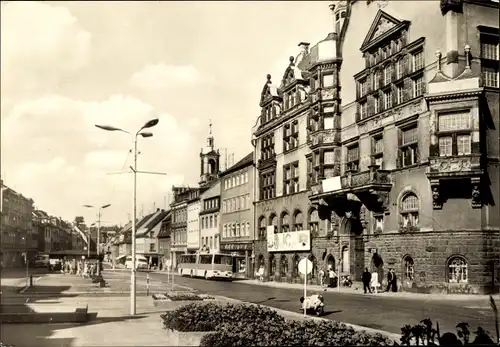 Ak Werdau in Sachsen, Markt, Bus
