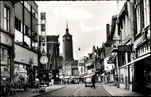 Ak Enschede Overijssel Niederlande, Gronausestraat, Hotel, Hema