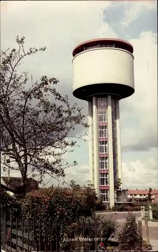 Ak Assen Drenthe Niederlande, Watertoren