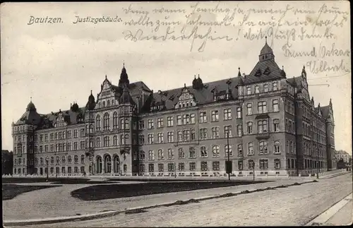 Ak Bautzen in der Lausitz, Justizgebäude