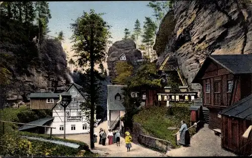 Ak Rathewalde Hohnstein Sächsische Schweiz, Rathewalder Mühle