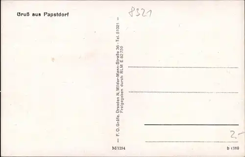 Ak Papstdorf Gohrisch in Sachsen, Panorama, Sächsisches Felsengebirge, Pfaffenstein, Gohrisch